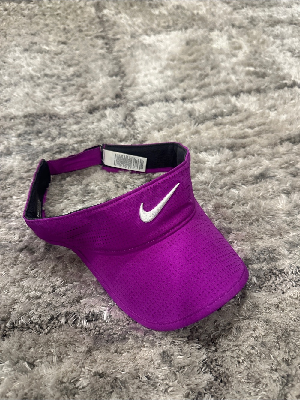 Nike Purple Visor with White Swoosh